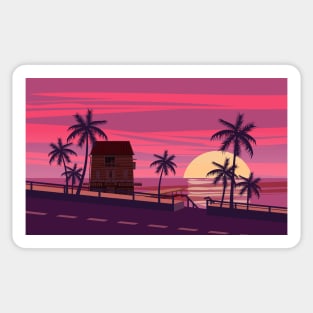 summer at the beach Sticker